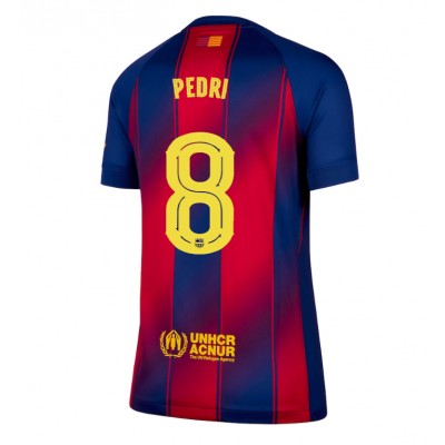 Barcelona Pedri Gonzalez #8 Heimtrikot Frauen 2025-26 Kurzarm Barcelona Pedri Gonzalez #8 Heimtrikot Frauen 2025-26 Kurzarm